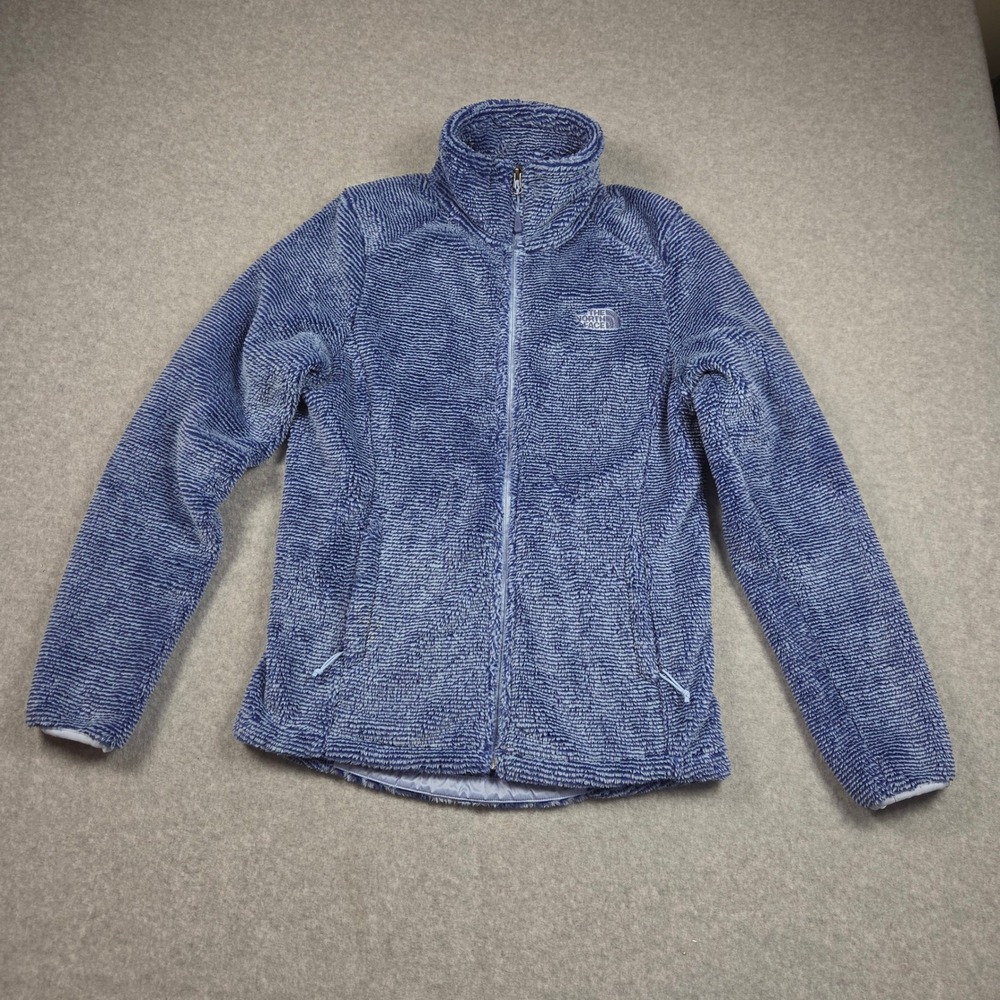 The North Face Osito Blue White Full Zip High Pile Fleece Jacket Womens Small
